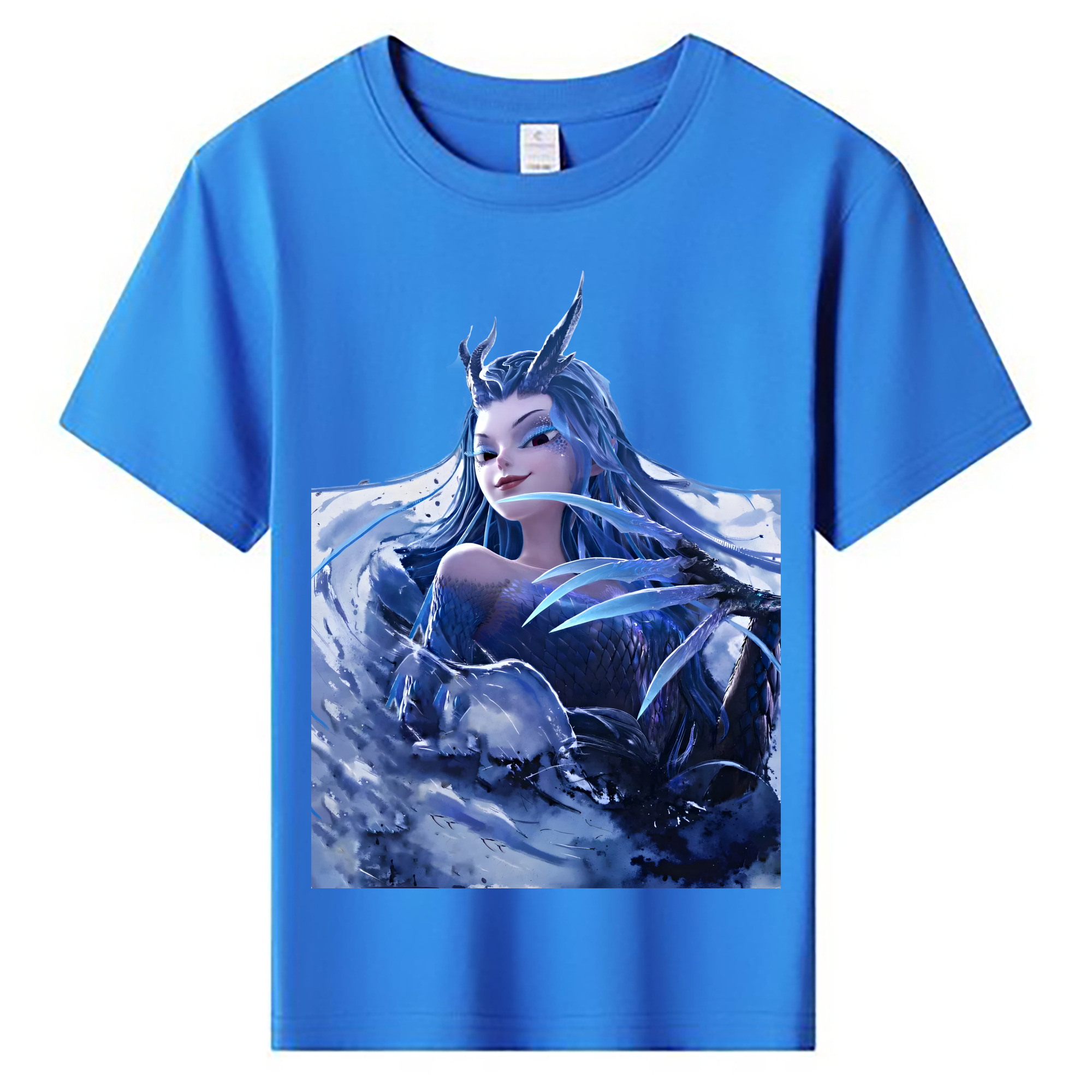 （画像用） Ne Zha 2 ナタ 魔童の大暴れ 綿100％キッズTシャツ（フロントプリント）